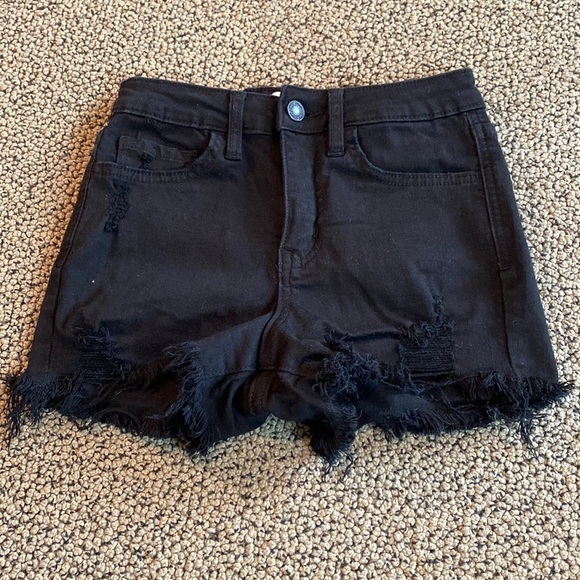 Vervet Black Distressed Stretchy Shorts Size XS in Like New Condition - Picture 1 of 10